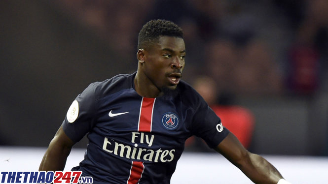 Serge Aurier, PSG, Arsenal, pháo thủ, champions league, c1, Hậu vệ phải Serge Aurier