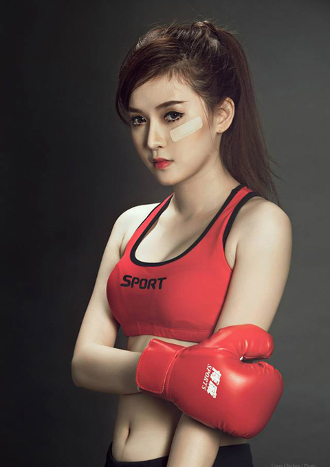 Xã hội - Phát sốt với vẻ đẹp trong sáng của boxing girl Hồng Phúc