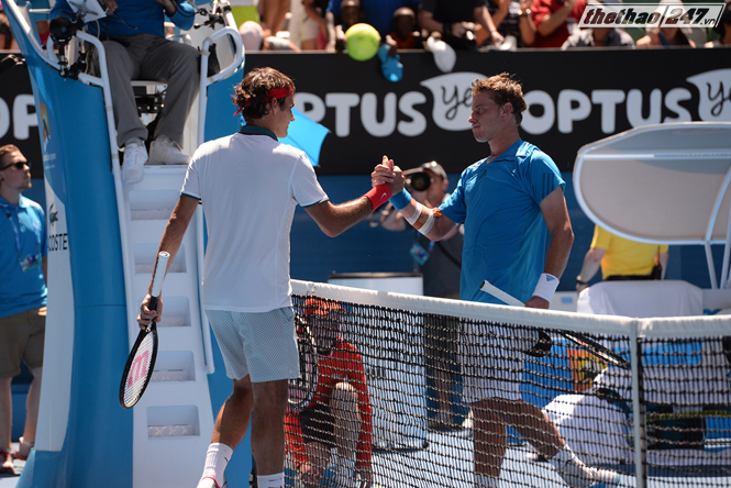 Federer có chiến thắng dễ dàng để lọt tiếp vào vòng 2 Australian Open 2014 Australian Open 2014, Dimitrov, Tsonga, Federer, Verdasco, Del Potro, Rafael Nadal, Andy Murray, quần vợt, tennis, bong da, bóng đá, bongda, bong da so, ket qua bong da, lich thi dau bong da, bang xep hang, bang xep hang bong da, tin bong da, tin tuc bong da, bong da 24h, bao, bao bong da, doc bao bong da, bong da plus, tin tuc, tin tuc 24h, bongdaso, the thao24h, kham pha
