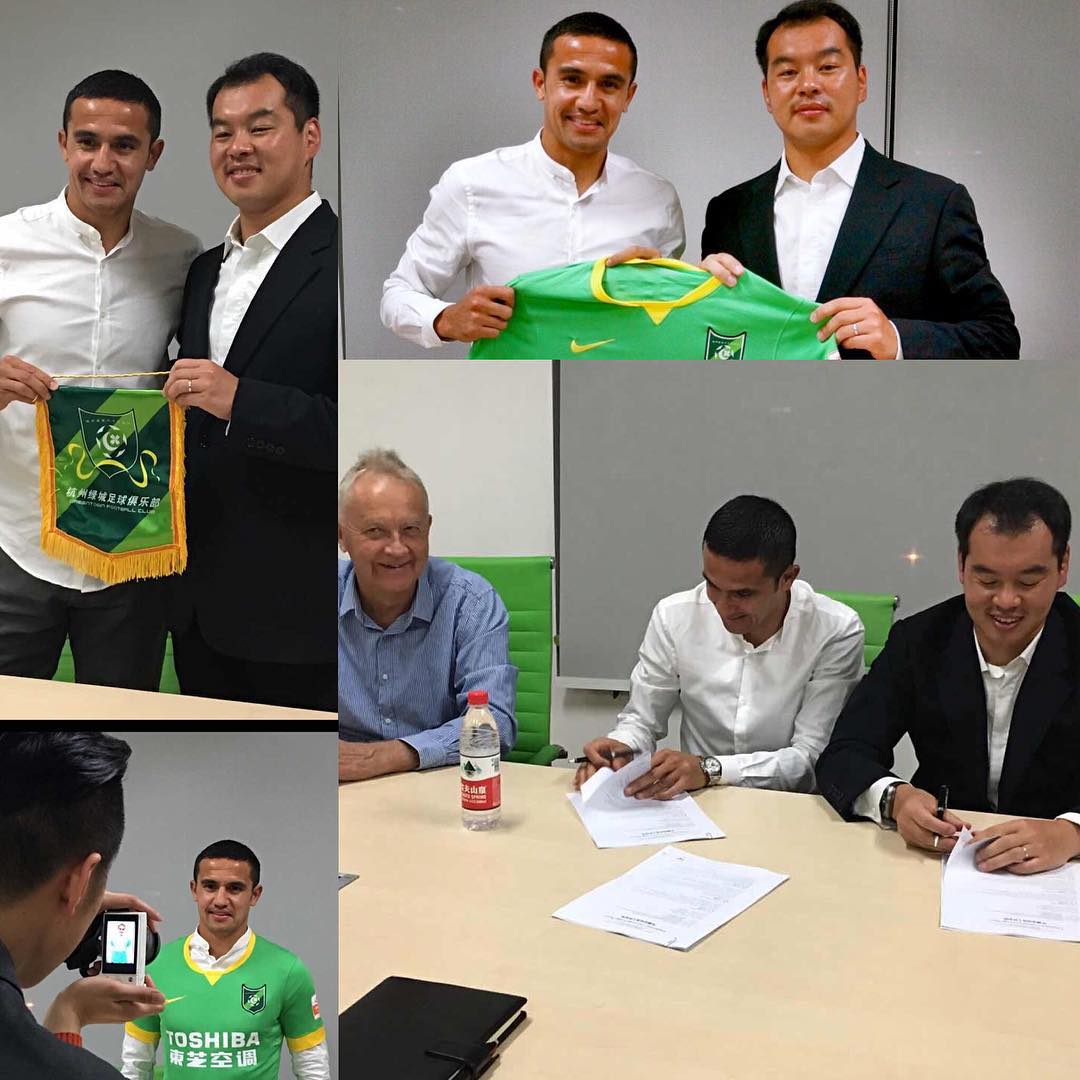  Tim Cahill ký hợp đồng với Hangzhou Greentown
