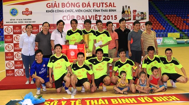 Đội Sở Y tế Thái Bình, vô địch Giải bóng đá Futsal tranh Cúp Đại Việt,bóng đá phủi, bóng đá phong trào