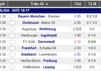 Lịch thi đấu Bundesliga - Trực tiếp bóng đá Đức vòng 2 Lịch thi đấu Bundesliga - Trực tiếp bóng đá Đức vòng 2