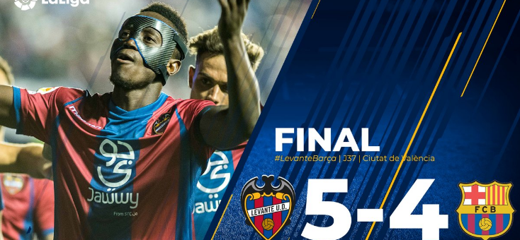Highlights: Levante 5-4 Barcelona (Vòng 37 La Liga) Highlights: Levante 5-4 Barcelona (Vòng 37 La Liga)