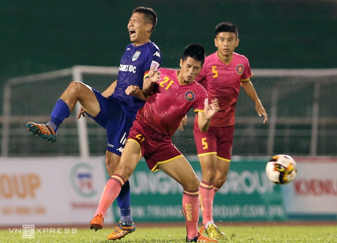 Đình Trọng (21) là ngôi sao hứa hẹn của U20 Việt Nam. Ảnh: Internet Sài Gòn FC,HLV Hữu Thắng,v-league,u20 việt nam, trung vệ Trần Đình Trọng,HLV Đức Thắng,u23 việt nam, clb sài gòn