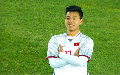 Văn Thanh ăn mừng ấn tượng khi cùng U23 VN giành quyền vào chung kết Vũ Văn Thanh, U23 Qatar, U23 châu Á 2018, u23 việt nam, u23 hàn quốc, u23 Australia, bóng đá, paark hang seo