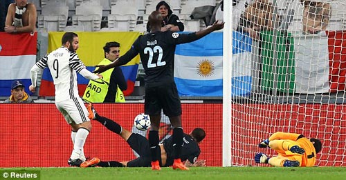 Juventus vào tứ kết cúp C1 một cách thuyết phục Kết quả bóng đá, Kết quả bóng đá quốc tế, Leicester 2-0 Sevilla, Juventus 1-0 Porto, kết quả cúp c1