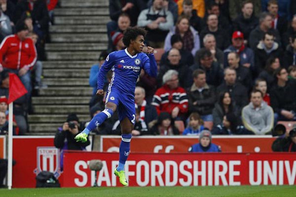Chelsea tiến thêm một bước tới chức vô địch Premier League Kết quả Stoke City 1-2 Chelsea, xem trực tiếp Stoke City vs Chelsea, xem bong da Stoke City vs Chelsea, xem ngoai hang anh Stoke City vs Chelsea