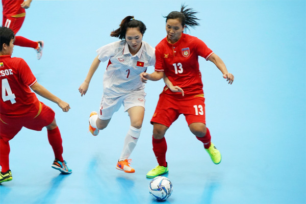 ĐT futsal nữ Việt Nam có thể đoạt HCB SEA Games 29 futsal nu viet nam, futsal, sea games 29, bxh futsal nu