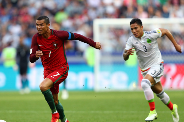 Ronaldo trong trận đấu gặp Mexico Bồ Đào Nha 1-1 Mexico, kết quả, Bồ Đào Nha 1-1 Mexico tỷ số Bồ Đào Nha 1-1 Mexico, kết quả Bồ Đào Nha, kết quả Confed Cup 2017