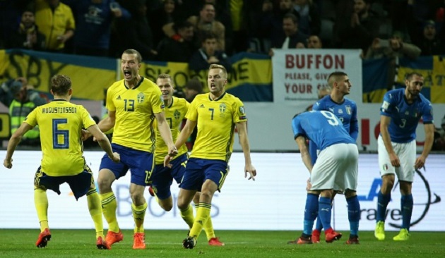 Cú sốc lớn nhất ở vòng play-off vừa rồi mang tên Italia play-off World Cup, ket qua play-off World Cup, kết quả bóng đá, Croatia vs Hy Lạp, Bắc Ailen vs Thụy Sỹ, Thụy Điển vs Italy