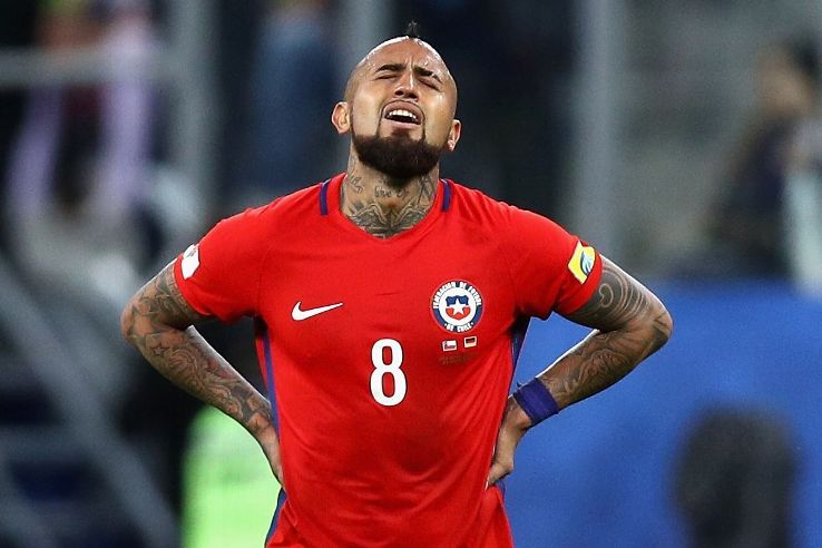 Vidal và các cầu thủ Chile cũng đã bỏ lỡ WC 2018 Vidal, doi tuyen chile