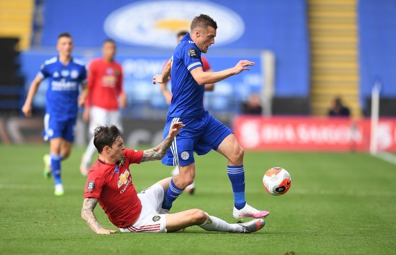 Vardy akan diasuh oleh bek Setan Merah (Gambar: Internet)