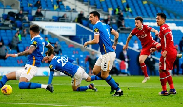 Direct Brighton 0-1 Liverpool: Jota melepaskan tembakan Foto 1