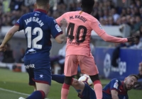 Không có Messi, Barca hòa đáng tiếc trên sân đội bét bảng Không có Messi, Barca hòa đáng tiếc trên sân đội bét bảng