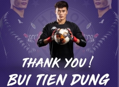 Hanoi FC goalkeeper Bui Tien Dung officially leaves for Ho Chi Minh City FC