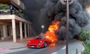 Bất lực nhìn siêu xe Ferrari F40 bốc cháy thành đống sắt vụn Bất lực nhìn siêu xe Ferrari F40 bốc cháy thành đống sắt vụn
