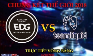 Trực tiếp CKTG EDward Gaming vs Team Liquid ngày 16/10 lúc 19:00: Cuộc chiến của những xạ thủ hàng đầu thế giới Trực tiếp CKTG EDward Gaming vs Team Liquid ngày 16/10 lúc 19:00: Cuộc chiến của những xạ thủ hàng đầu thế giới
