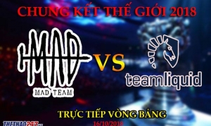 Trực tiếp CKTG Team Liquid vs MAD Team ngày 16/10 lúc 17:00: Liệu Liquid có thể tỏa sáng dành chiến thắng trước MAD một lần nữa? Trực tiếp CKTG Team Liquid vs MAD Team ngày 16/10 lúc 17:00: Liệu Liquid có thể tỏa sáng dành chiến thắng trước MAD một lần nữa?