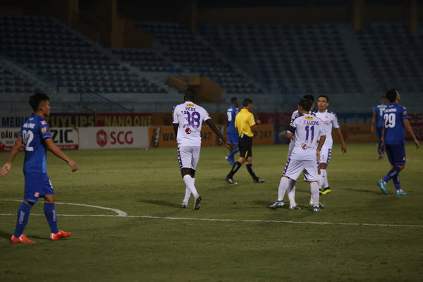 Kebe đã lập một cú đúp cho Hà Nội FC khi gặp Quảng Nam Trực tiếp Hà Nội FC vs Quảng Nam FC, Hà Nội FC, Quảng Nam FC, V-League 2019, kết quả Hà Nội vs Quảng Nam