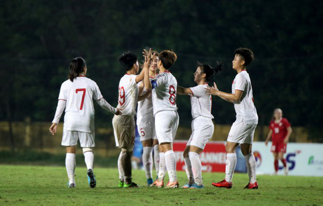 Các cầu thủ U19 nữ Việt Nam sẽ có trận ra quân VCK U19 nữ châu Á gặp U19 nữ Thái Lan. Ảnh: VTV U19 nữ Việt Nam, U19 nữ Thái Lan, U19 nữ Việt Nam vs U19 nữ Thái Lan, VCK U19 nữ châu Á