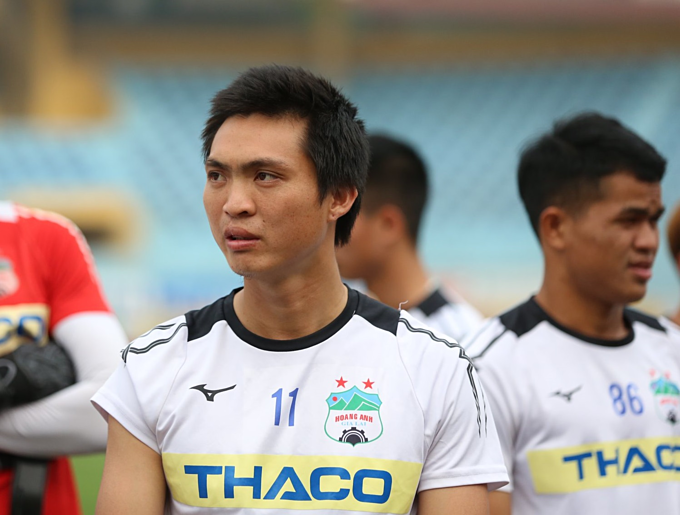 Tuấn Anh đang tập luyện cùng HAGL chuẩn bị cho V-League 2020. tuan anh hagl