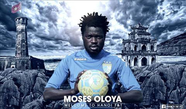 Moses đã từng là một trong những ngoại binh hay nhất tại Việt Nam. Ảnh: Hà Nội FC moses ha noi fc