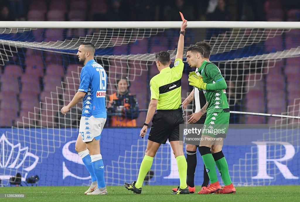 Thủ thành Meret nhận thẻ đỏ Napoli vs Juventus, trực tiếp Napoli vs Juventus, link trực tiếp Napoli vs Juventus, Napoli, Juventus