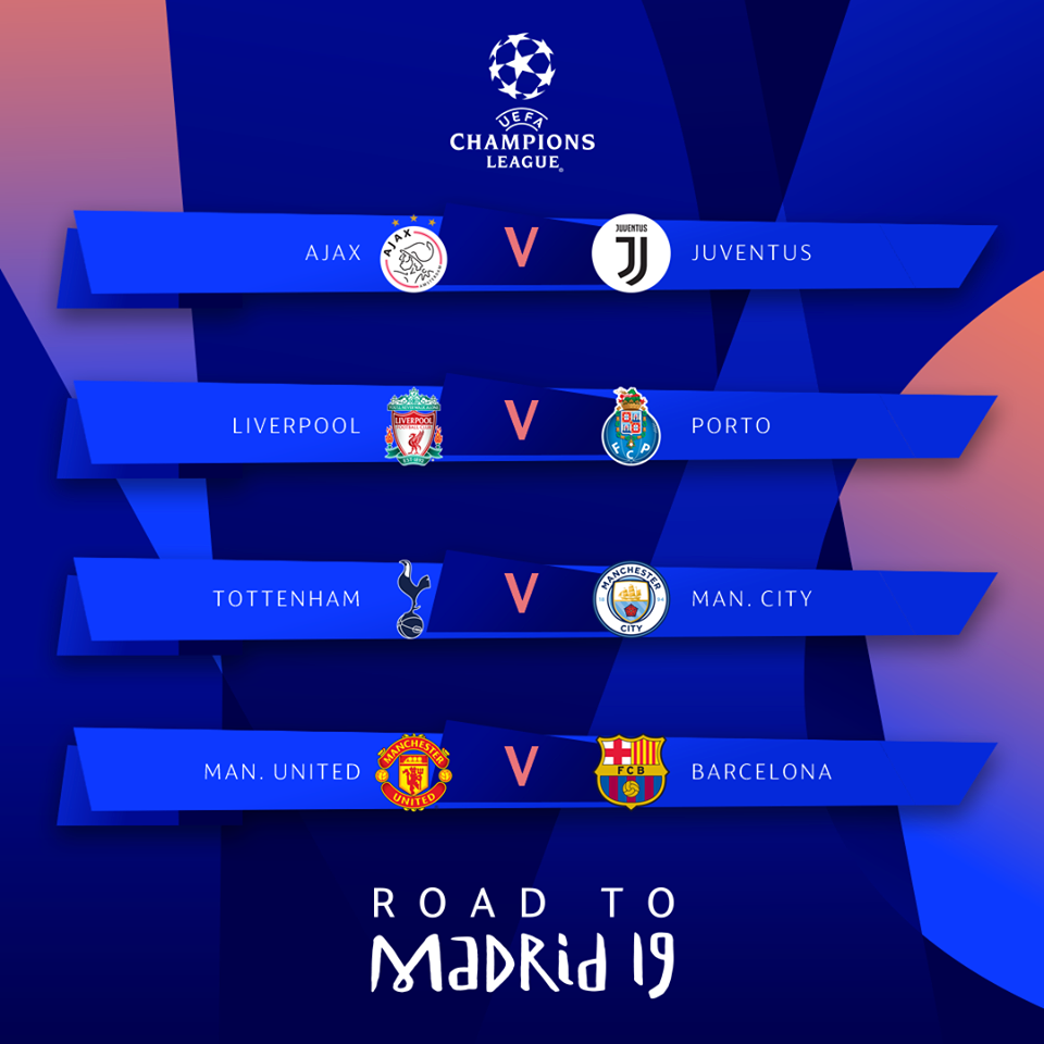 Các cặp đấu của vòng Tứ kết ronaldo lập hat-trick, champions league, cúp c1, ronaldo, ronaldo vượt messi, cầu thủ xuất sắc nhất tuần, juventus 3-0 atletico