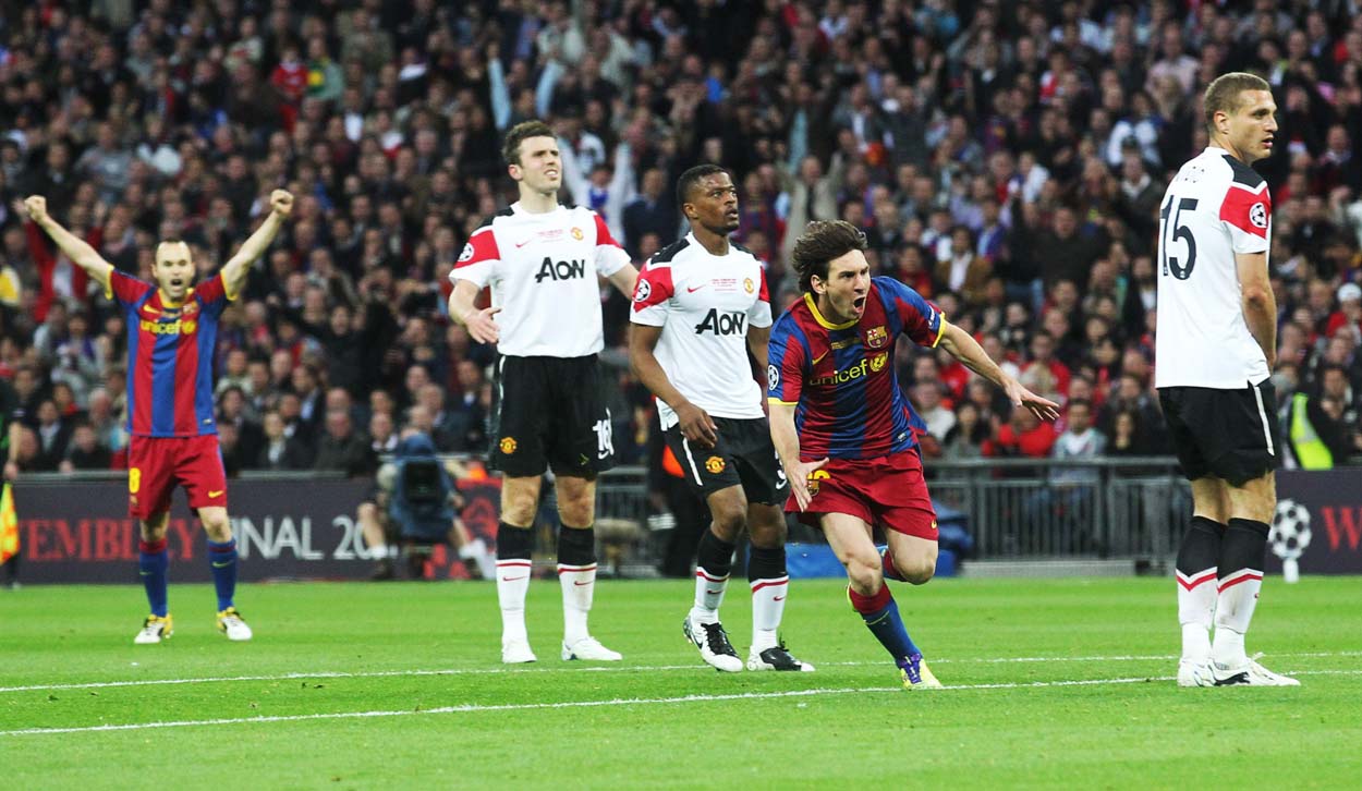 Messi làm khổ hàng thủ MU MU vs Barca, Messi và MU, tứ kết c1, tứ kết champions league, messi đấu MU, Messi ghi bàn, MU, messi, barca