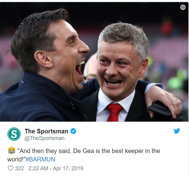 'Và họ nói De Gea là thủ thành xuất sắc nhất thế giới' barca 3-0 mu, thảm họa de gea, tội đồ de gea, champions league, tứ kết c1, de gea, messi, tứ kết champions league