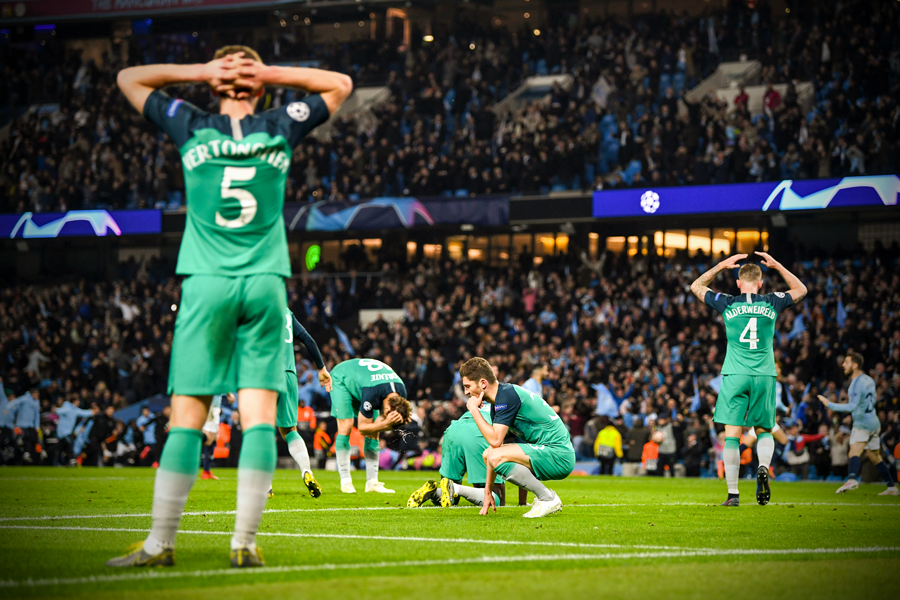 Cầu thủ Tottenham đã gục ngã man city 4-3 tottenham, champions league, tứ kết c1, tứ kết champions league, VAR, man city vs tottenham