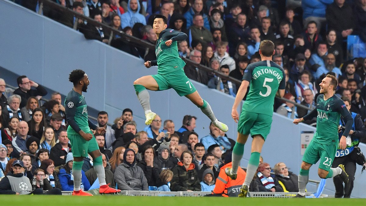 Son Heung-min lập cú đúp chớp nhoáng Man City 4-3 Tottenham, Son Heung-min, Son Heung-min lập cú đúp, Son Heung-min lập kỷ lục, Champions League, cúp c1, tứ kết c1