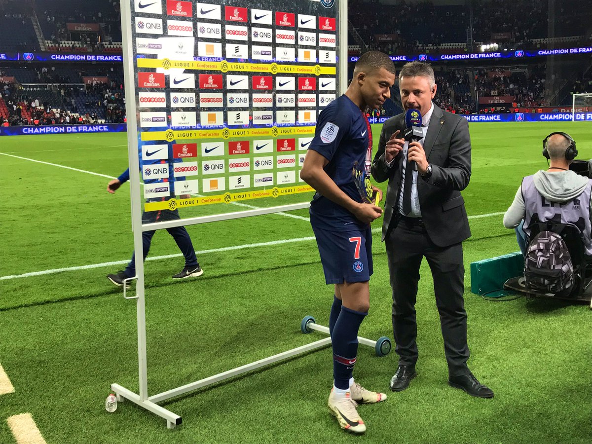 Và nhận giải cầu thủ xuất sắc nhất trận Ligue 1, PSG vô địch Ligue 1, PSG, Mabppe, Neymar trở lại, Mbappe hat-trick, PSG 3-0 Monaco, PSG vs Monaco