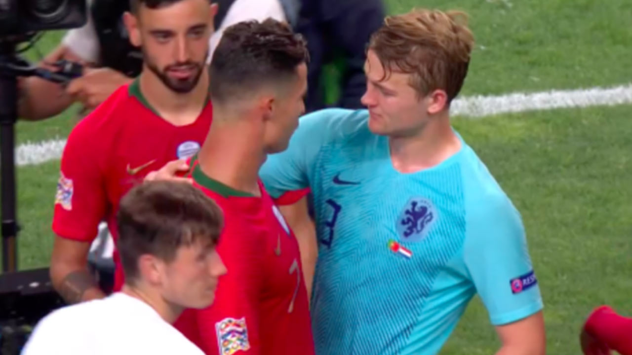 Ronaldo 'mời gọi' De Ligt về Juventus Ronaldo, De Ligt, Bồ Đào Nha 1-0 Hà Lan, NAtions League, Juventus, Ronaldo mời gọi De Ligt, chuyển nhượng hè