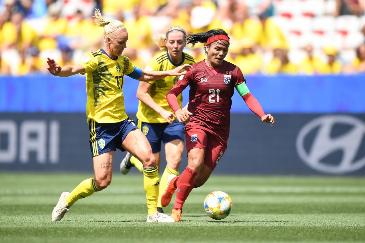 Thái Lan đã ghi được bàn thắng đầu tiên tại World Cup thái lan, nữ thái lan, world cup nữ, thái lan 1-5 thụy điển, thái lan bị loại, HLV thái lan, đt nữ thái lan