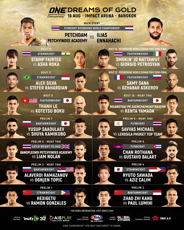 Các sự kiện chính của ONE Championship: DREAM OF GOLD Trực tiếp ONE Championship, trực tiếp ONE, ONE Championship, ONE, link xem ONE Championship, ONE: DREAM OF GOLD, Thanh Le, MMA, Kickboxing