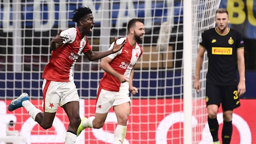 Slavia thi đấu ấn tượng ngay trên sân khách. Ảnh: UEFA kết quả Inter vs Slavia, kết quả Cúp C1, Champions League, Inter vs Slavia, Inter, Slavia, highlight Inter vs Slavia