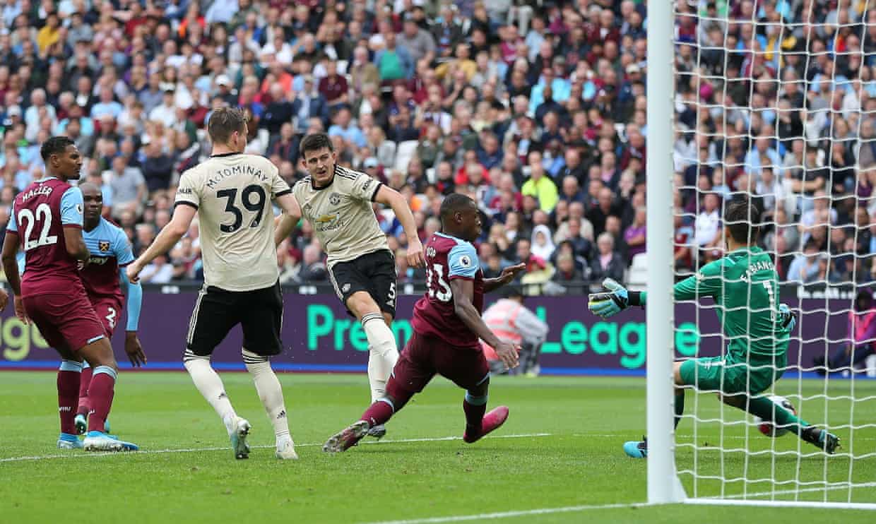 Maguire bỏ lỡ cơ hội đáng tiếc. Ảnh: The Guardian Trực tiếp West Ham vs MU, Trực tiếp Ngoại hạng Anh, West Ham vs MU, MU vs West Ham, MU, Ngoại hạng Anh, trực tiếp MU