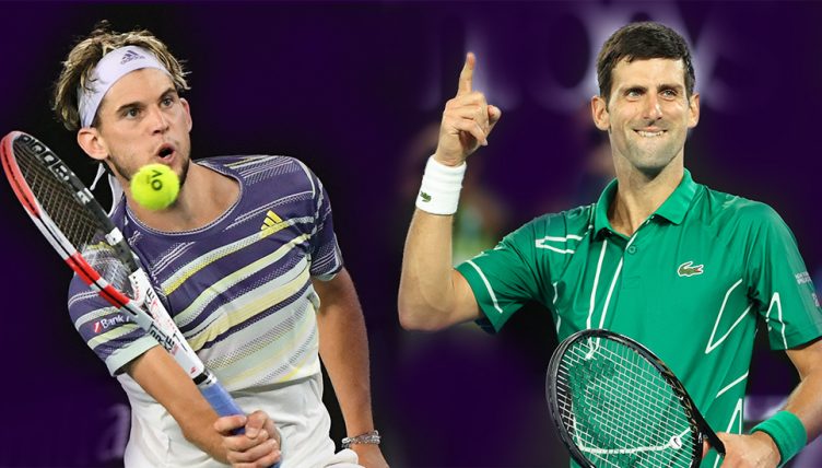 Liệu Dominic Thiem có thể cản bước Novak Djokovic? Ảnh: Internet djokovic vs thiem