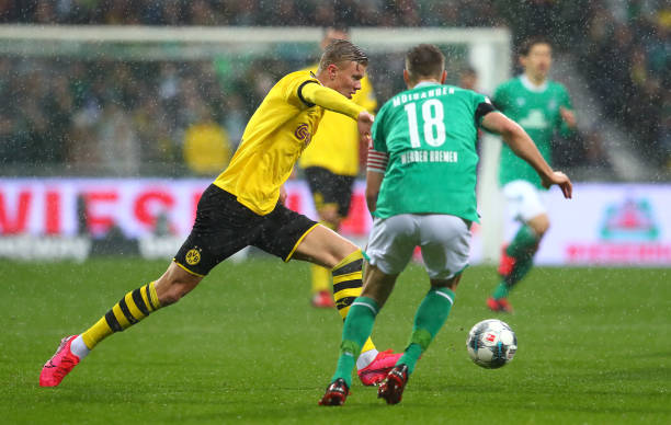Haaland không thể ngừng ghi bàn. Ảnh: getty haaland dortmund