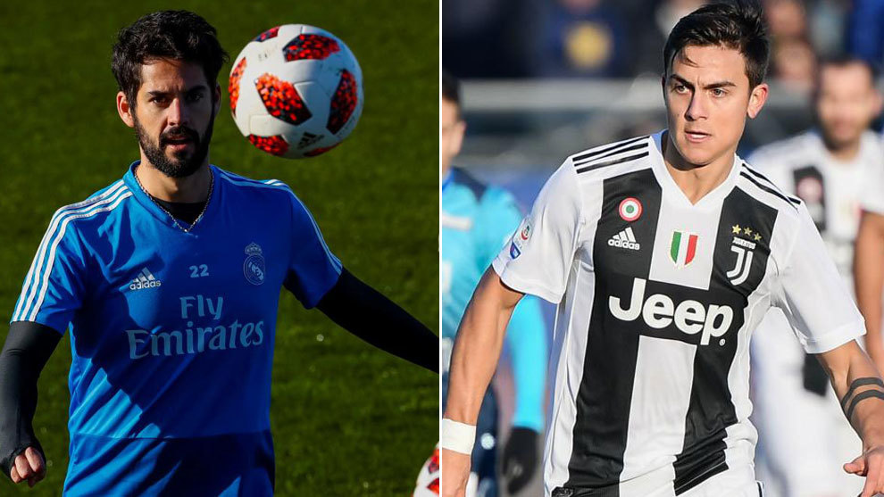 Isco (trái) và Dybala có thể đổi chỗ cho nhau Tin tức chuyển nhượng, tin tức bóng đá, Chuyển nhượng mùa đông, MU, Juve, Real