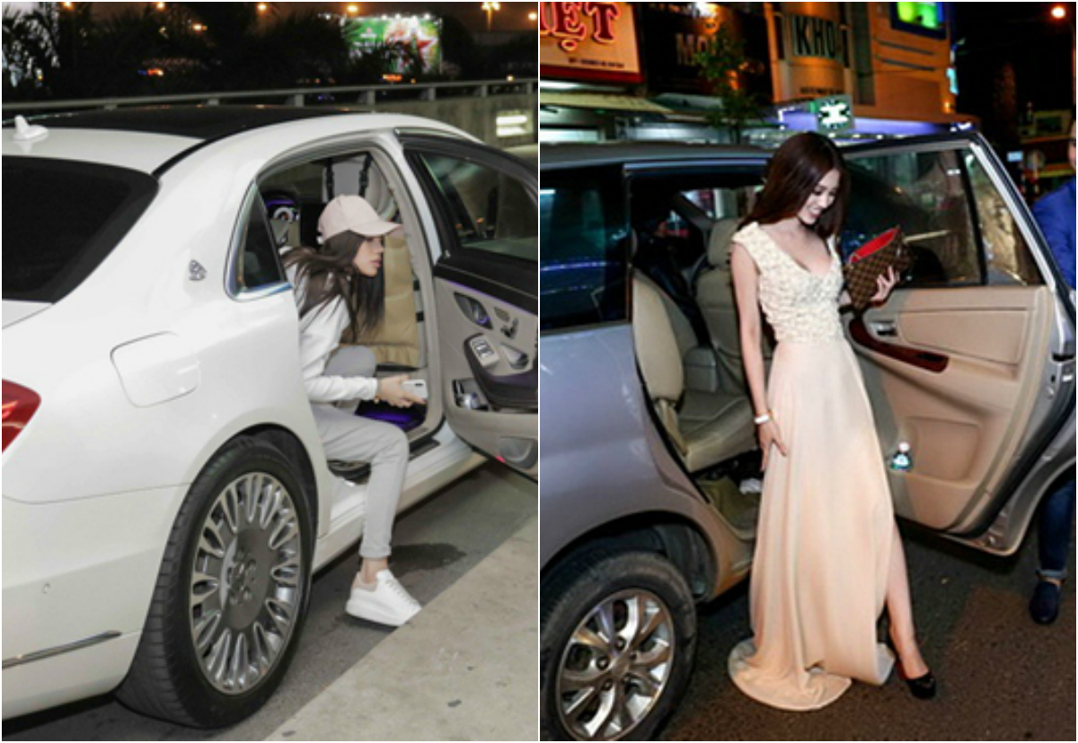Jolie Nguyễn cũng thường được bắt gặp trên những chiếc xe sang đình đám như Mercedes-Benz S-Class hay BMW
