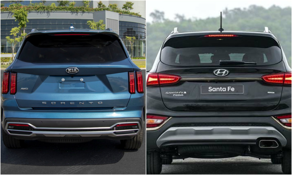 So sánh Kia Sorento 2021 và Hyundai Santa Fe