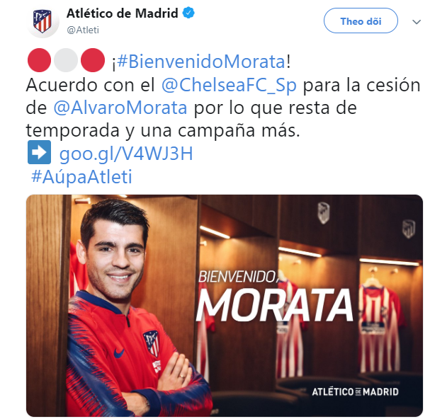 Morata chính thức đến Atletico Madrid Morata, Morata atletico Madrid, Alvaro Morata, Chelsea, morata đến atletico madrid