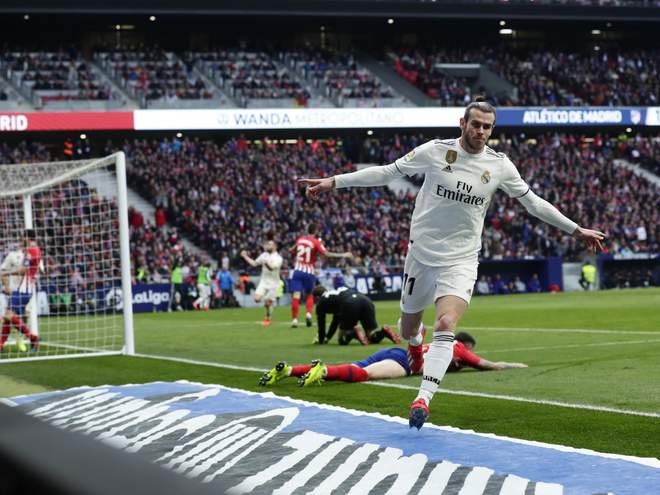 Bale ăn mừng sau khi ghi bàn thứ 100 cho Real Bale, Real, Gareth bale, Real Madrid, bale treo giò, bale bị cấm, La LIga, tin bong đá, tin tức Real