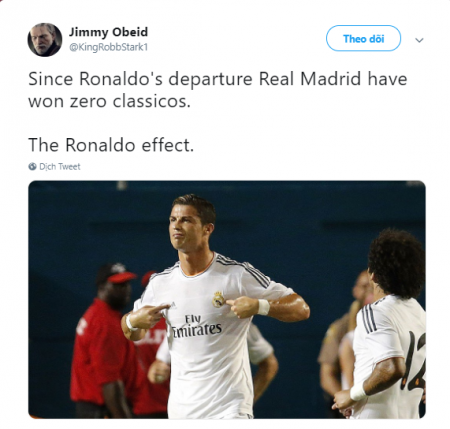 Real chưa thắng trận Siêu kinh điển nào khi không có CR& Ronaldo, fan ronaldo, real madrid, ronaldo real, cdv ronaldo, real vs barca, sieu kinh dien, real 0-3 barca