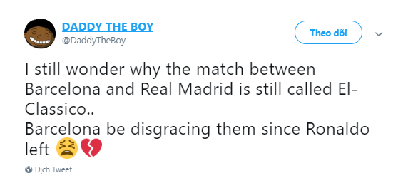 CĐV cho rằng không nên gọi Real vs Barca là El Clasico Ronaldo, fan ronaldo, real madrid, ronaldo real, cdv ronaldo, real vs barca, sieu kinh dien, real 0-3 barca