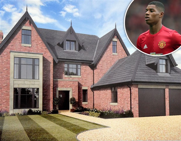 Căn biệt thự của Rashford Rashford, Marcus Rashford, Rashford xây tường, biệt thự Rashford, tin bong da, tin ngoai hang anh,