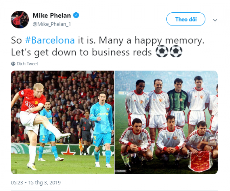 Mike Phelan phấn khích trước cuộc đối đầu với Barca Phelan, Solskjaer, MIke Phelan, trợ lý Solskjaer, MU vs Barca, champions league, bốc thăm champions League, tứ kết champions league