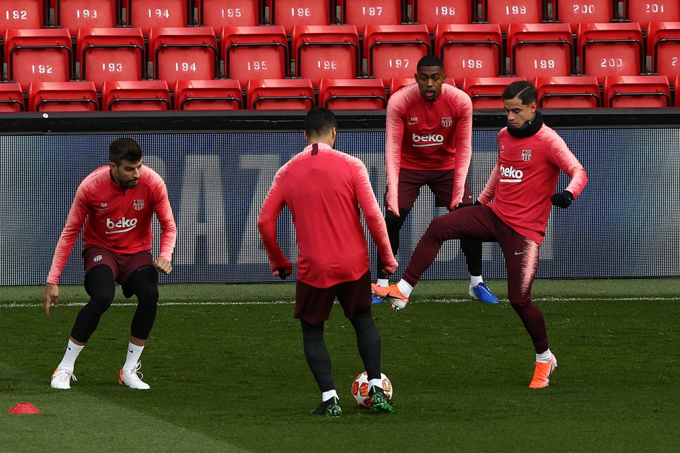 Barcelona tập luyện trước trận đấu Valverde, ernesto valverde, Liverpool vs barca, champions league, c1, barca, hlv barca, barcelona vs liverpool